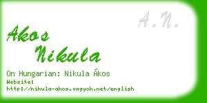 akos nikula business card